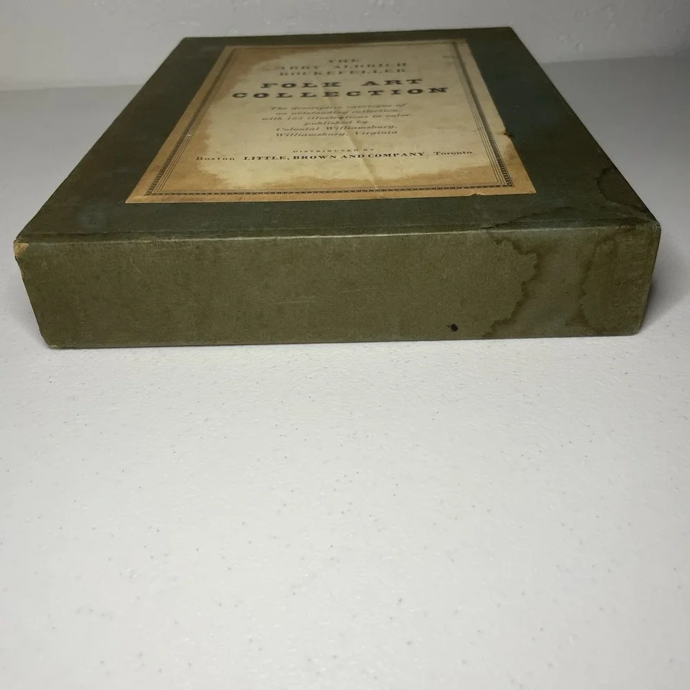 Vtg 1st‎ Edition Abby Alderich Rockefeller Folk Art Collection Book & Box 1957